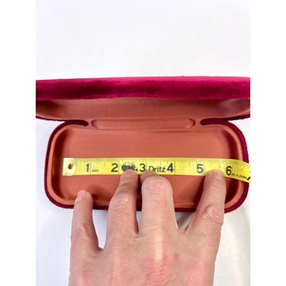 Gucci Burgundy Velvet Glasses Clamshell Hard Case Cloth, & Dust Bag (No Glasses) - Picture 8 of 12
